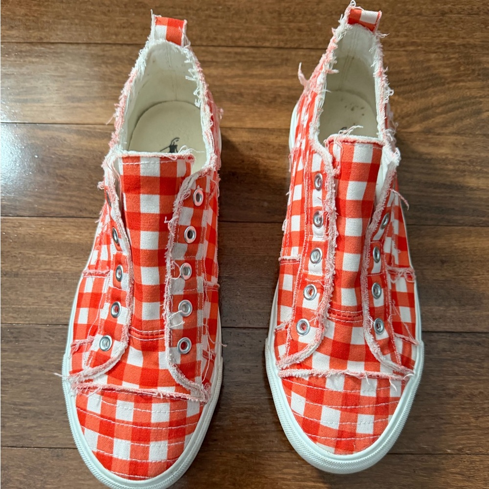 EUC Corkys Orange Gingham Print Babalu